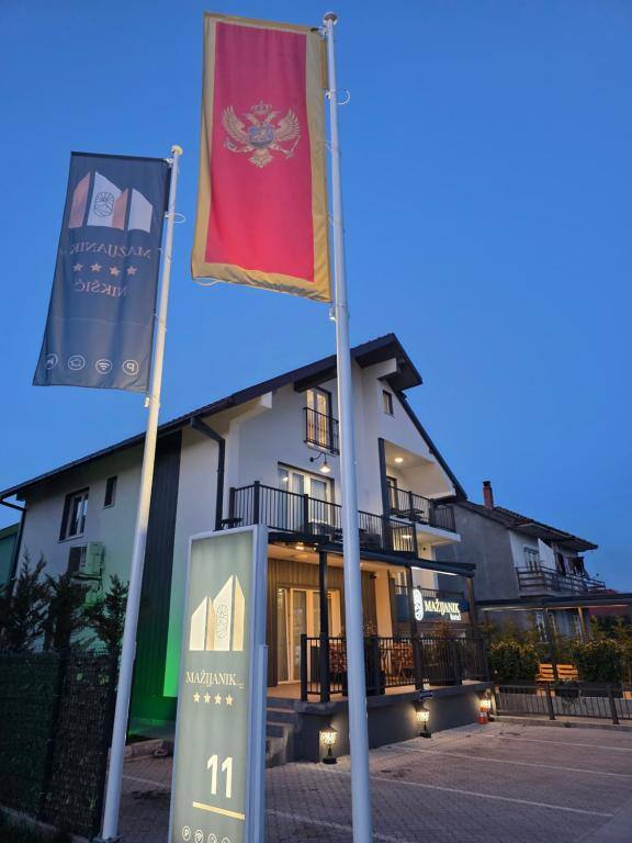 Hotel Mažijanik in Nikšić, Montenegro at dusk